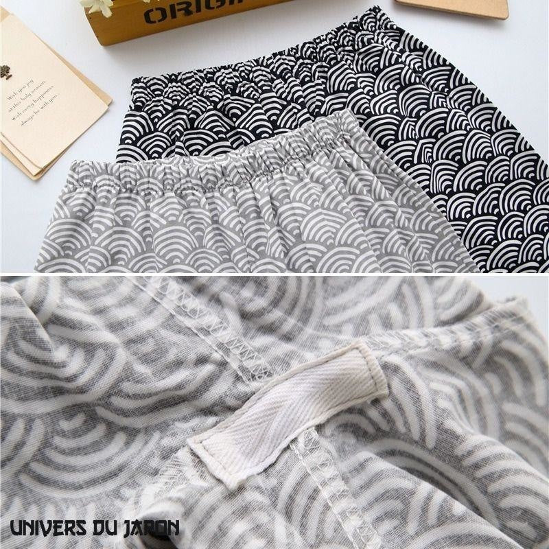 Jinbei Algodón Diseño Seigaiha