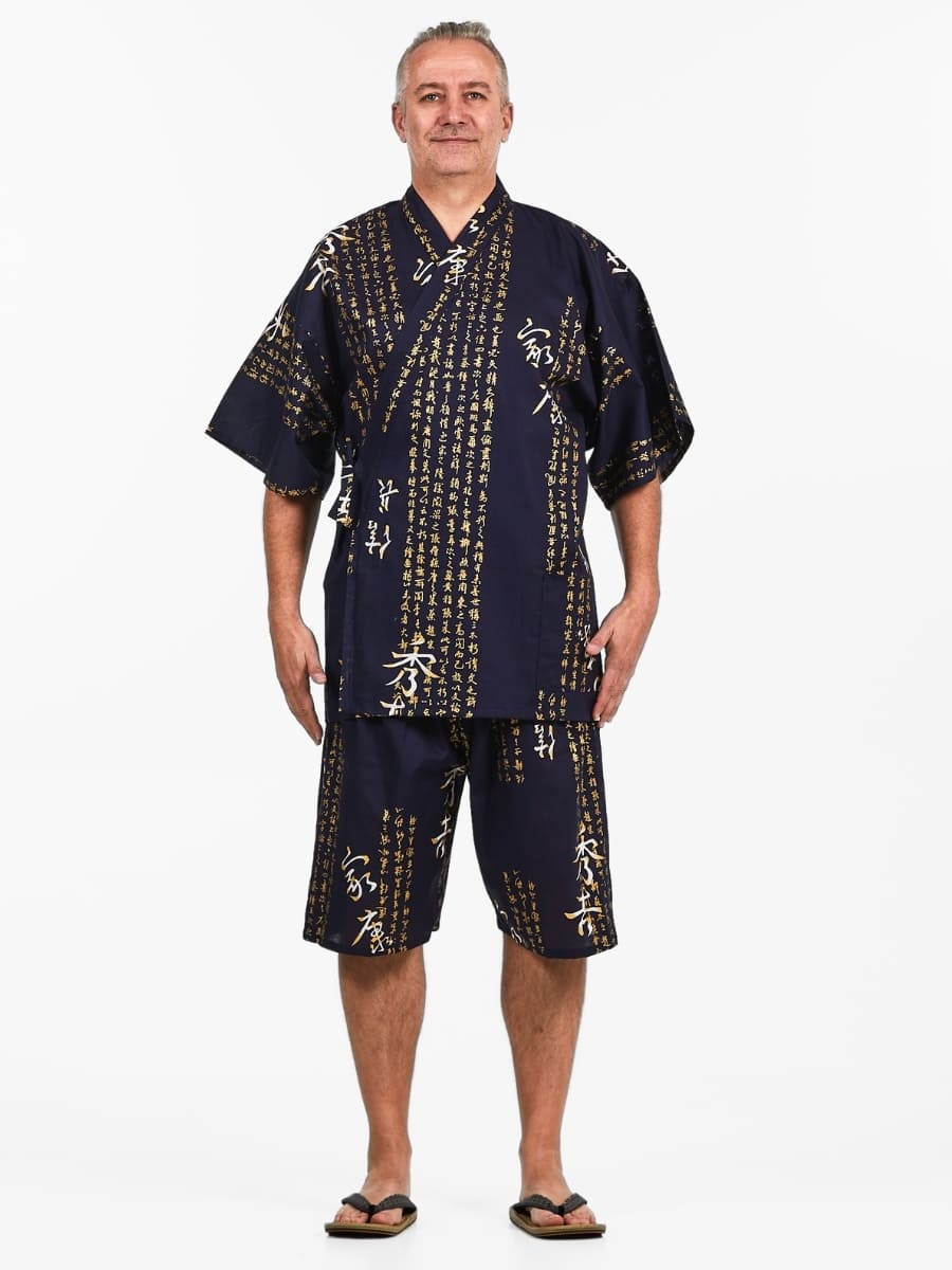 Jinbei Japonés Hombre Kanji
