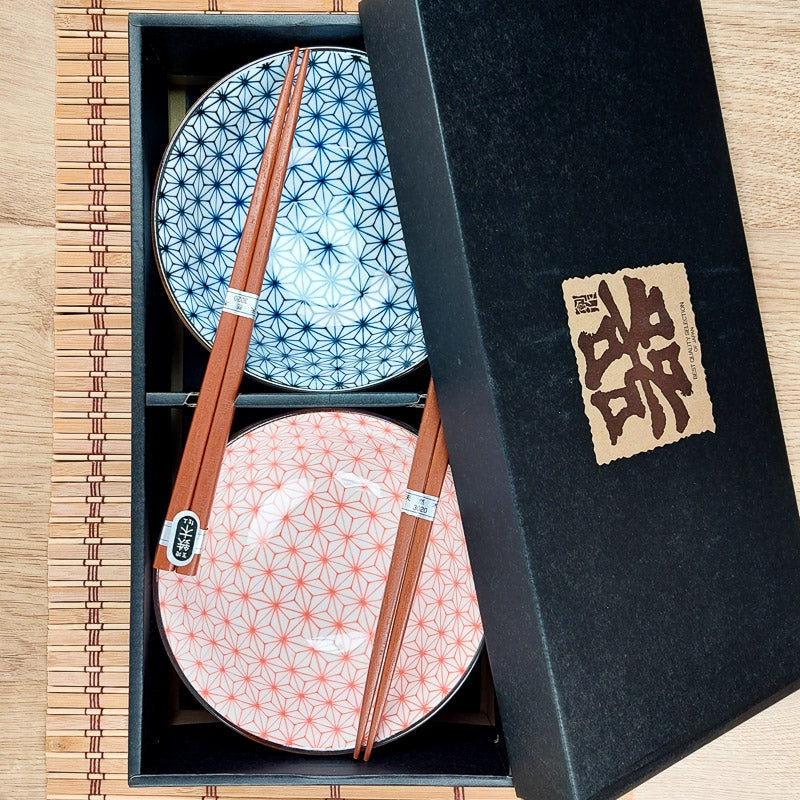 Juego de 2 Cuencos Japoneses Asanoha