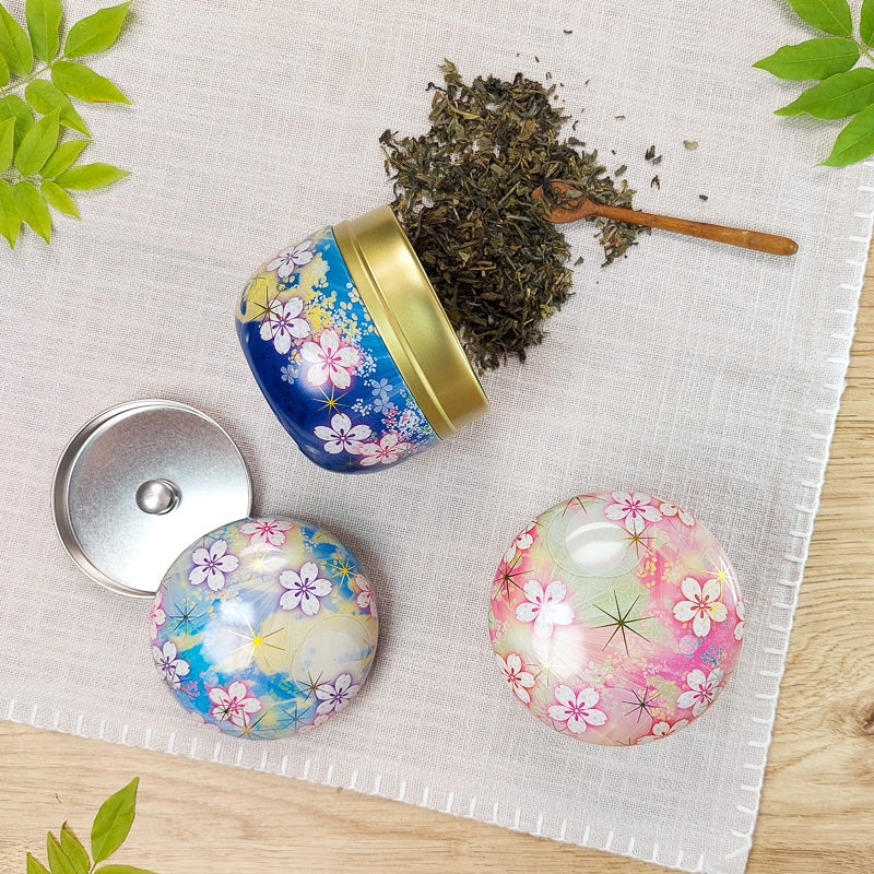 Juego 2 Latas para Té con Flores