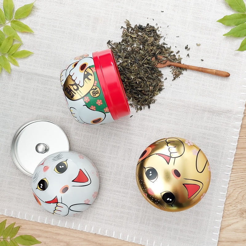 Juego 2 Latas para Té Maneki Neko