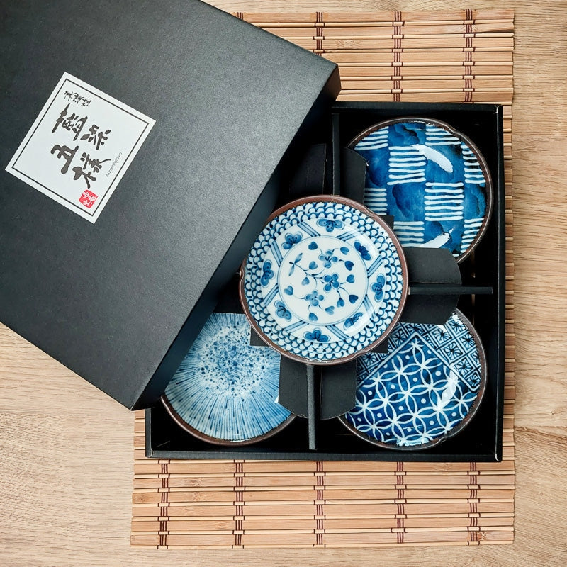 Juego 5 Platos Llanos Japoneses