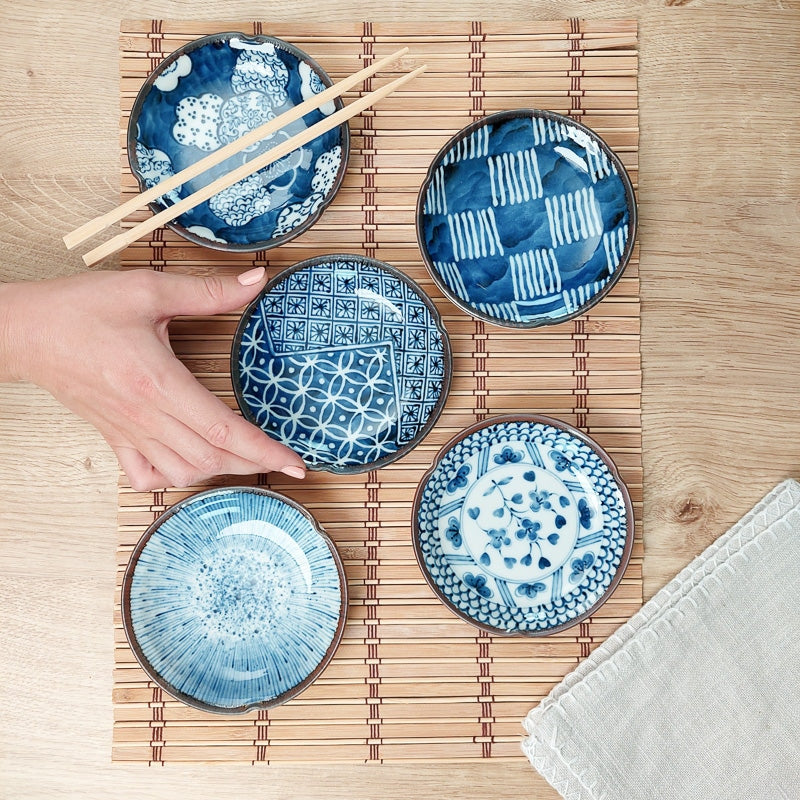 Juego 5 Platos Llanos Japoneses