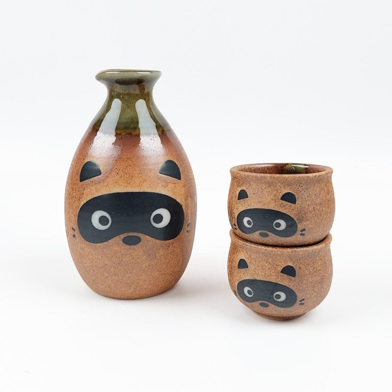 Juego de Sake Japonés Tanuki