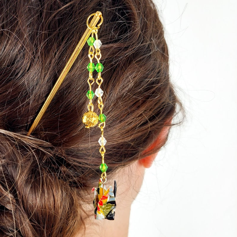 Origami Japonés Kanzashi Negro