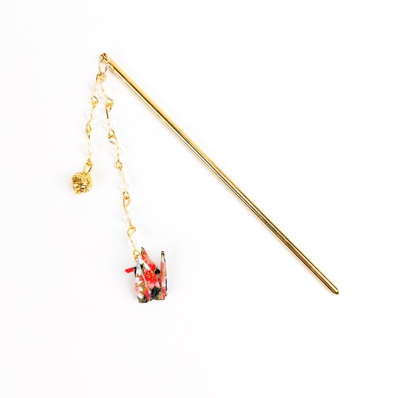 Kanzashi Japonés Origami Rojo