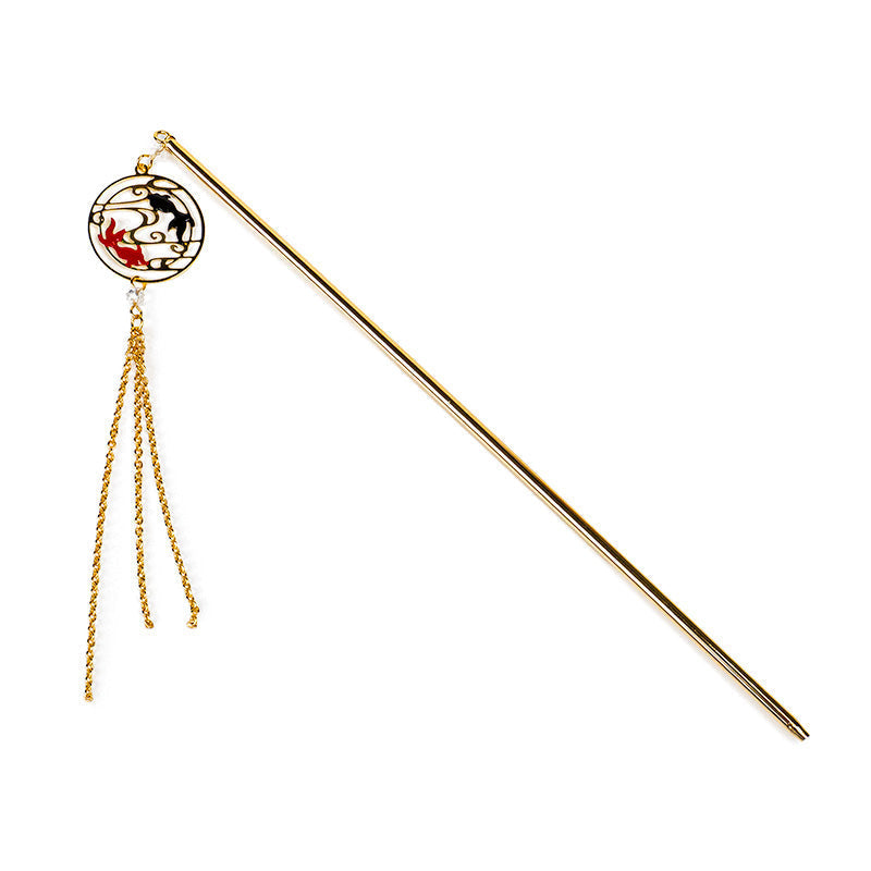 Kanzashi Japonés - Pez Rojo & Negro