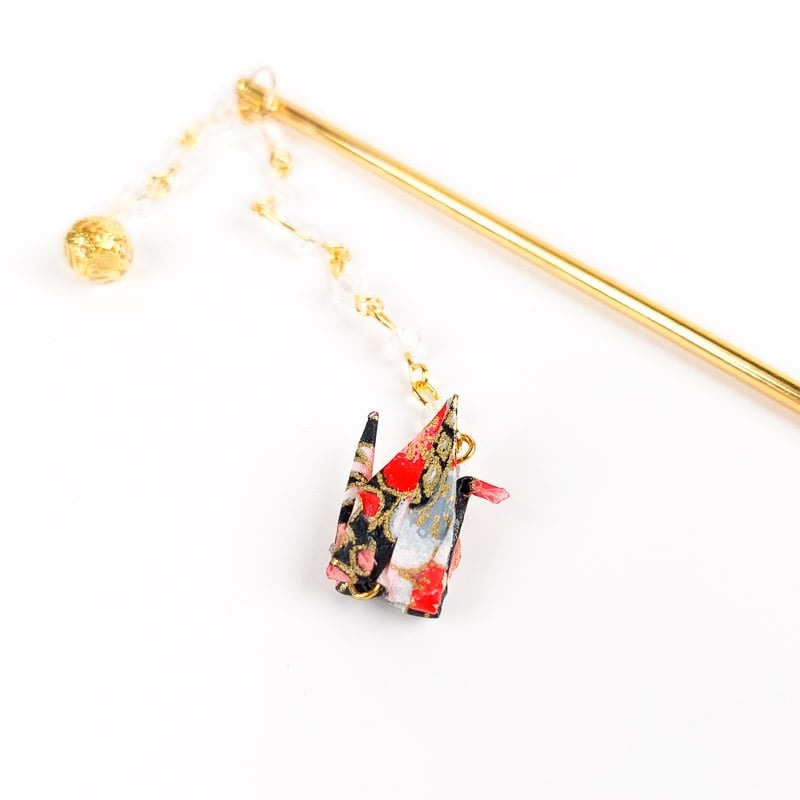 Kanzashi Japonés Origami Rojo