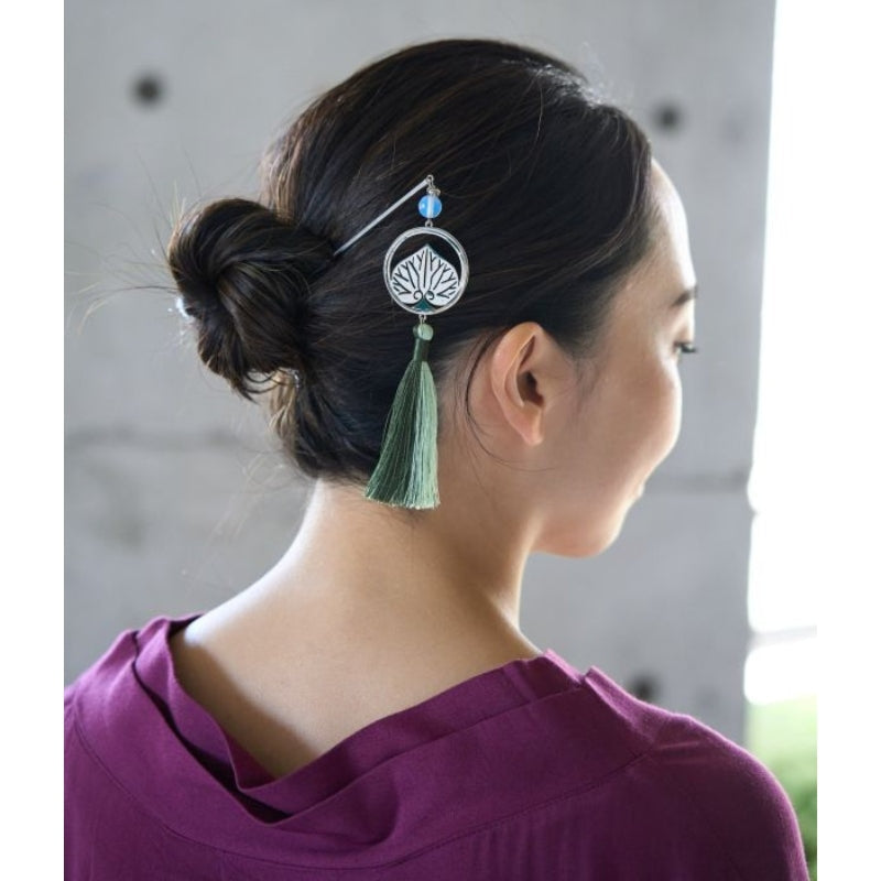 Kanzashi japonés pompón