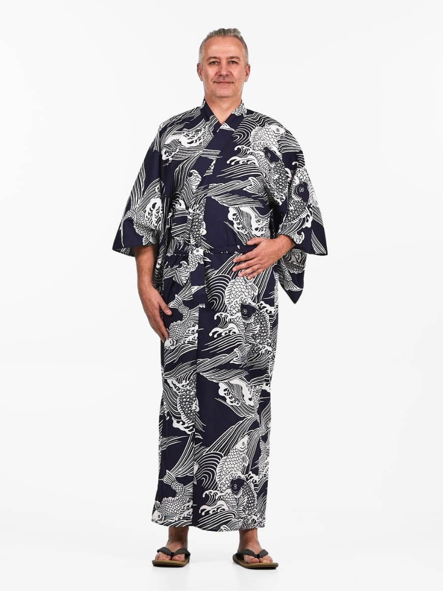 Kimono Carpa Koi Yukata Hombre
