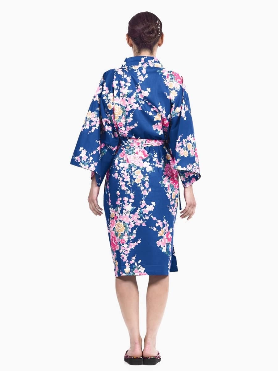 Kimono Happi Botan to Uchōran Mujer Talla única