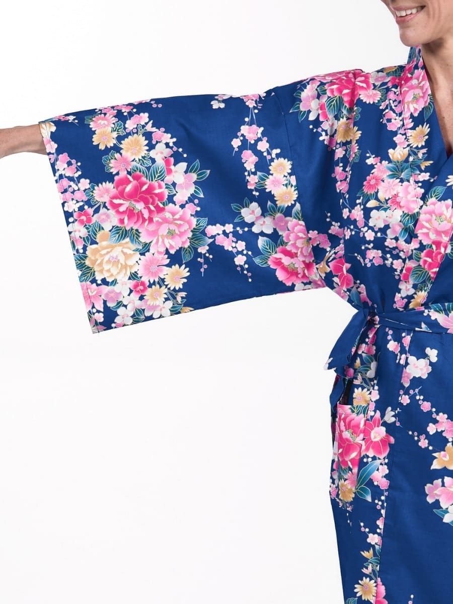 Kimono Happi Botan to Uchōran Mujer Talla única