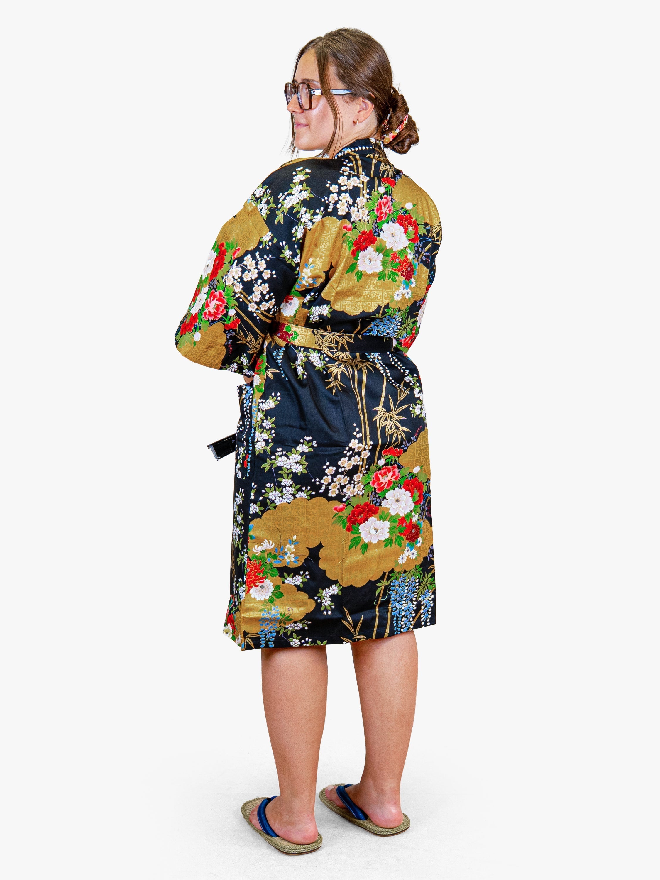 Kimono Happi Mujer – Botan Dorado