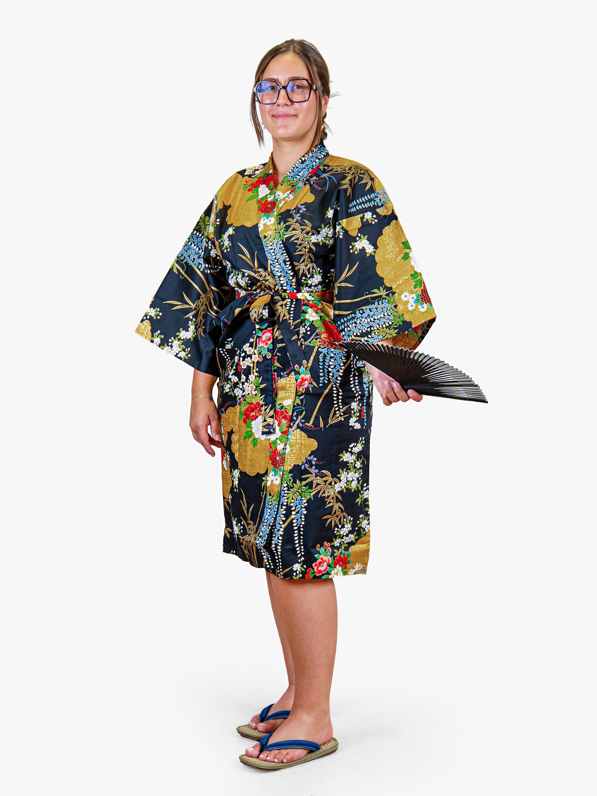Kimono Happi Mujer – Botan Dorado