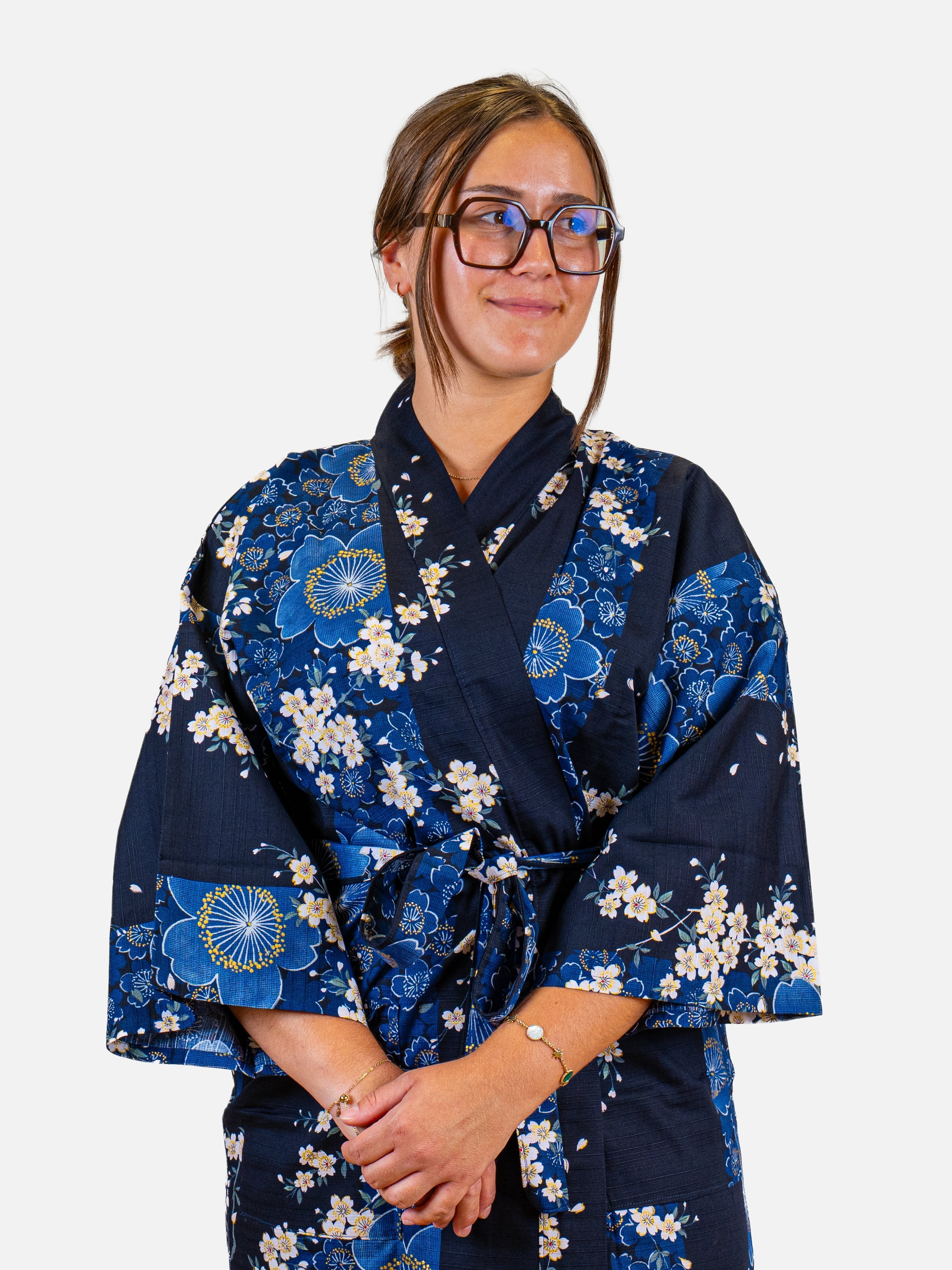 Kimono Happi Mujer – Sakura Azul