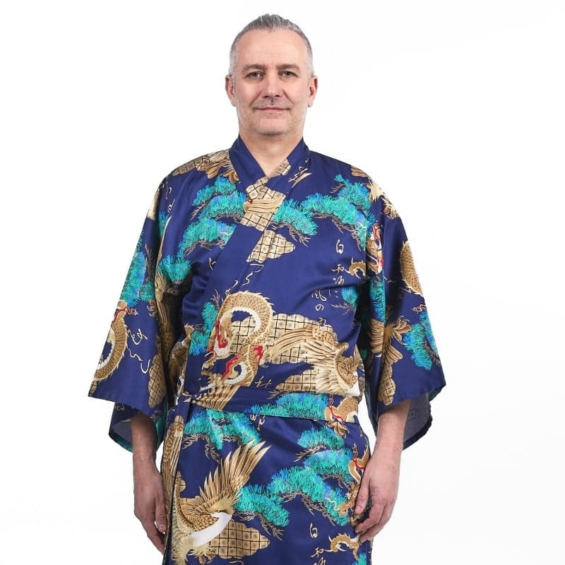 Kimono Homme Japonais Ryū to Washi - Taille unique
