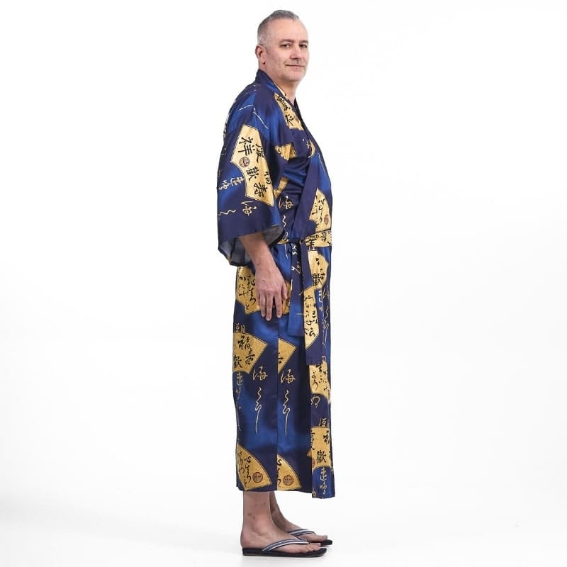 Kimono Homme Japonais Sensu Doré - Taille unique