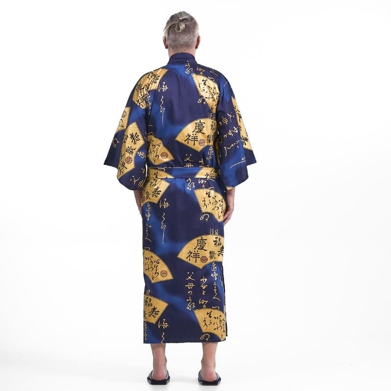 Kimono Homme Japonais Sensu Doré - Taille unique