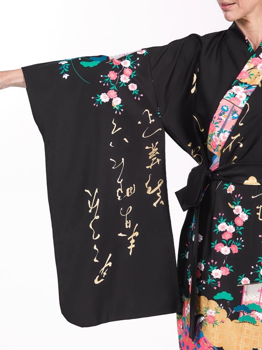Kimono Japonais Femme Furisode - Taille unique