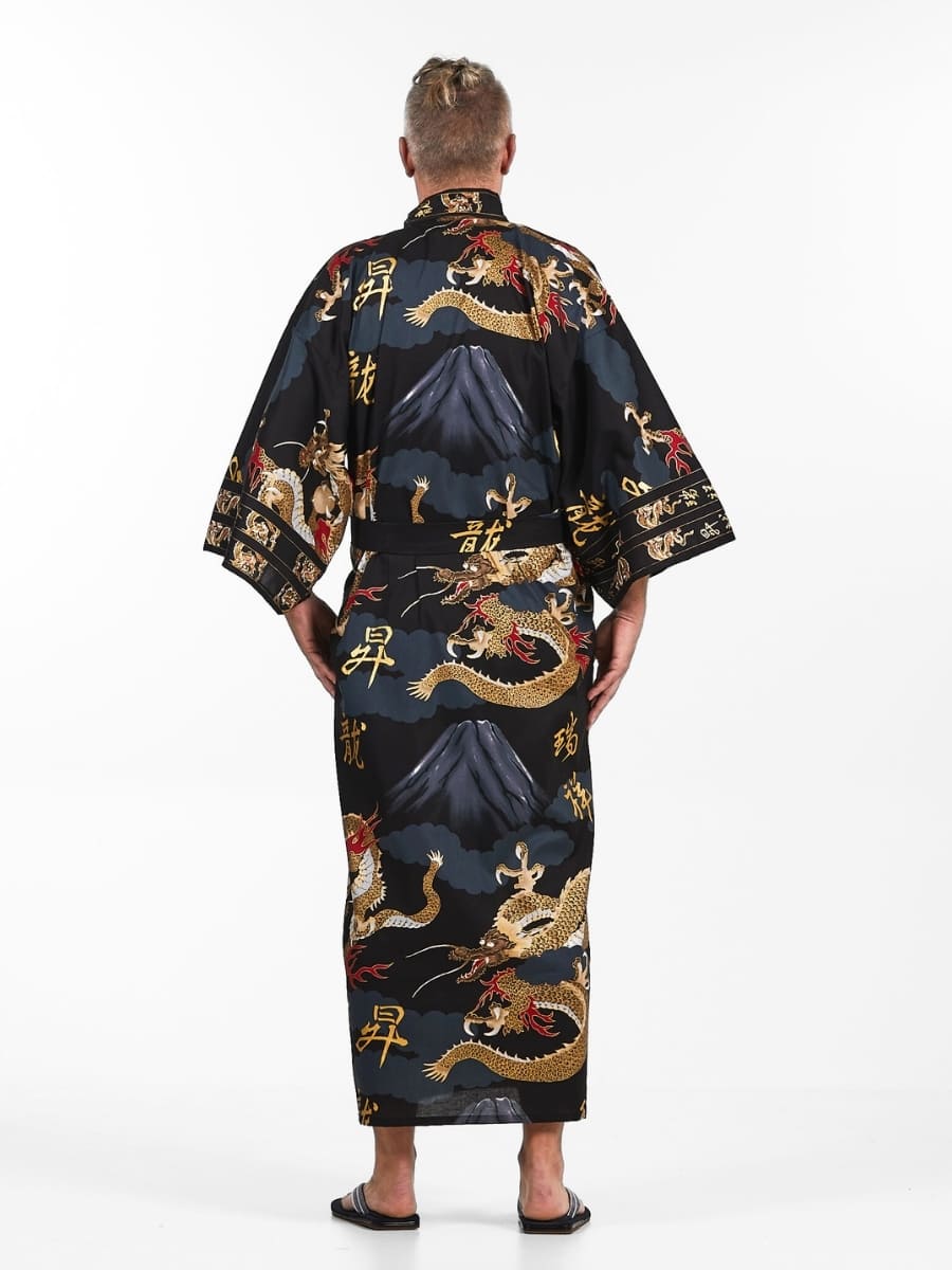 Kimono Japonés Dragón Hombre Talla única