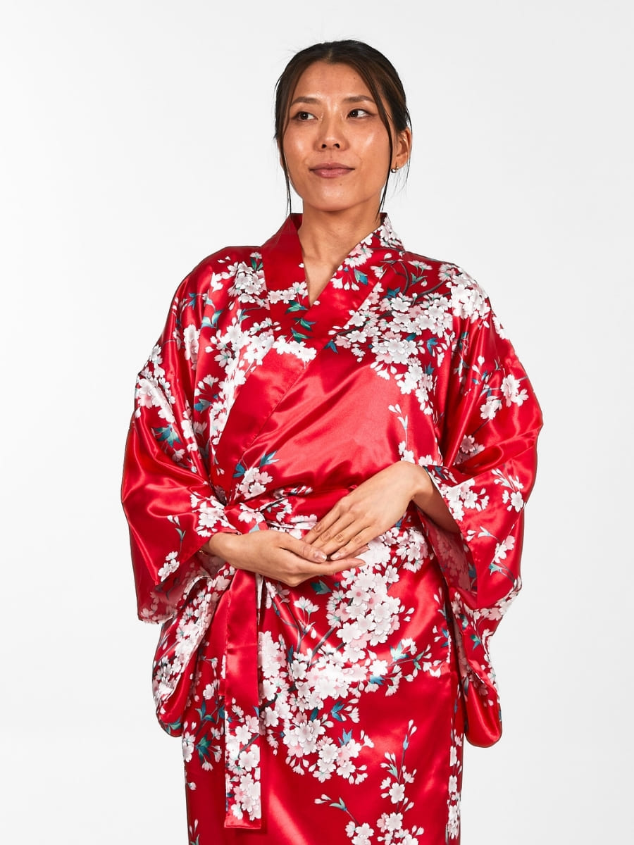 Kimono Japonés Flor de Cerezo Mujer Talla única