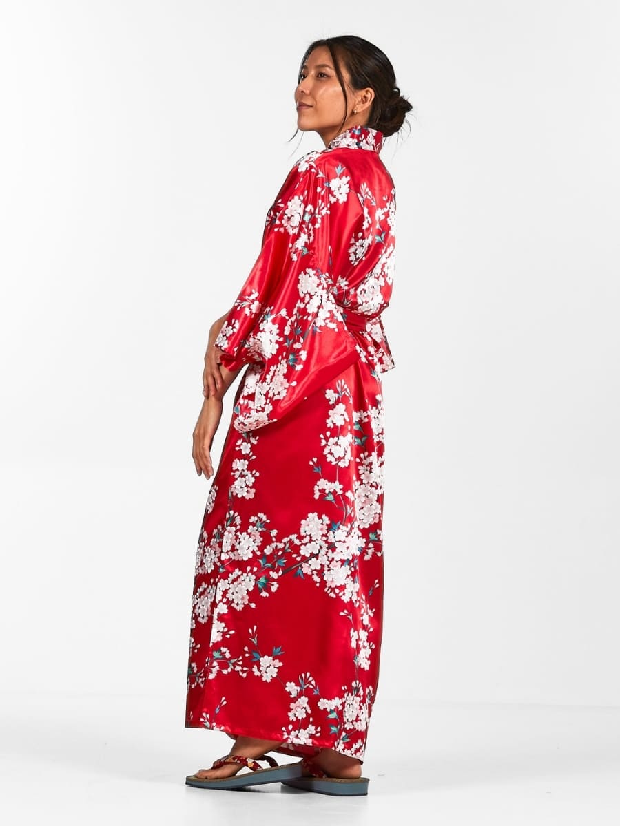 Kimono Japonés Flor de Cerezo Mujer Talla única
