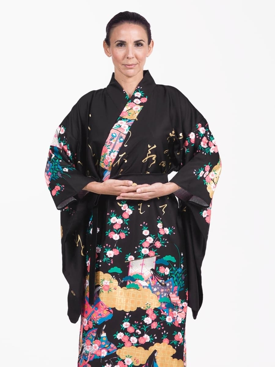 Kimono Japonés Furisode Mujer Talla única