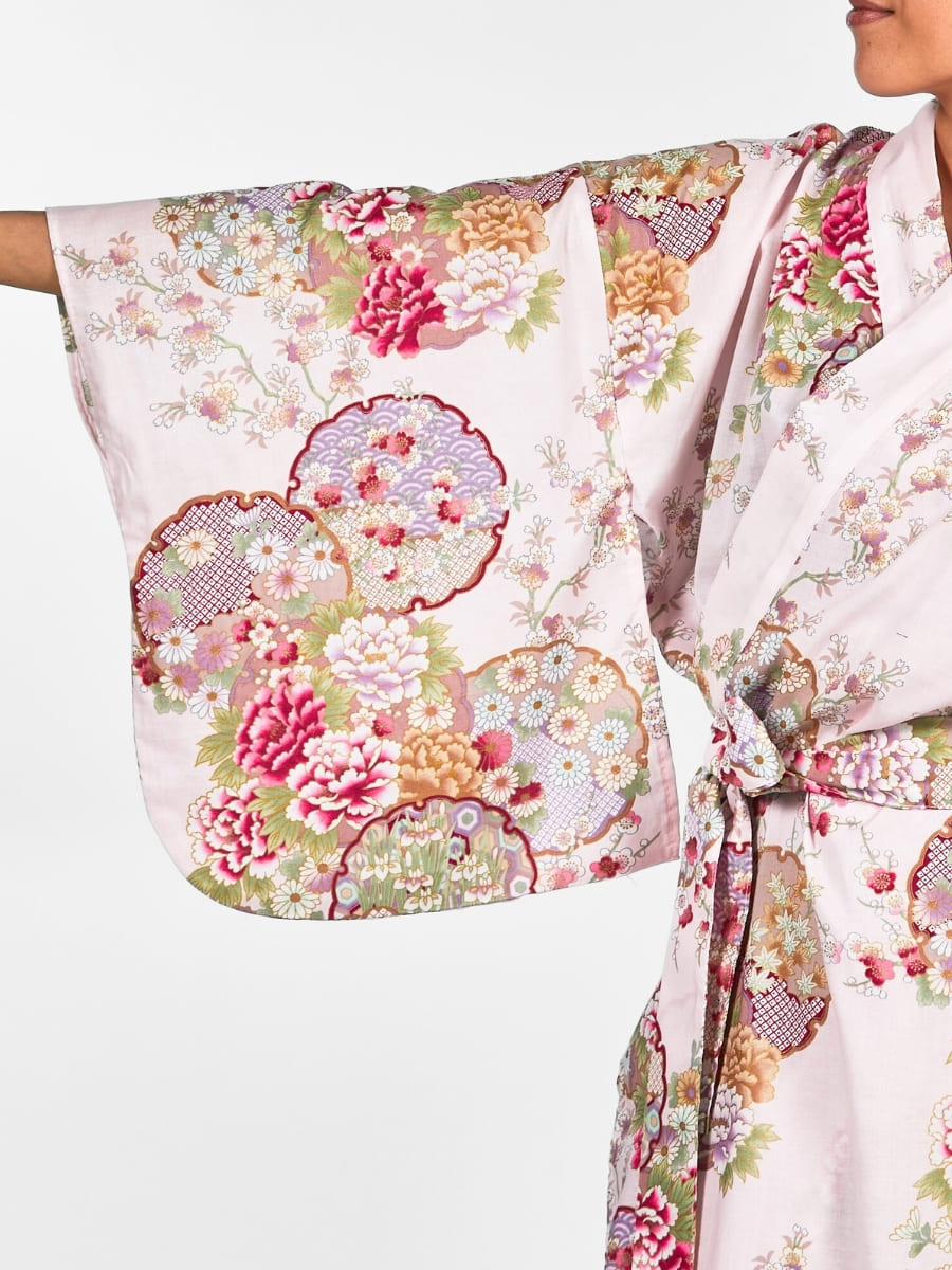 Kimono Japonés Maru Mon Mujer Talla única