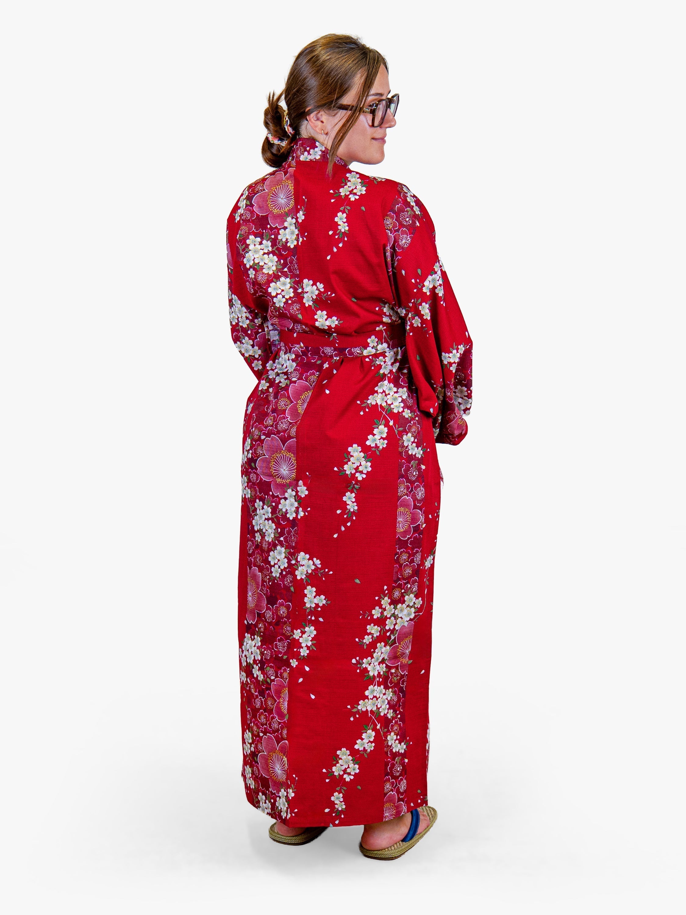 Kimono Japonés Mujer – Sakura Rojo