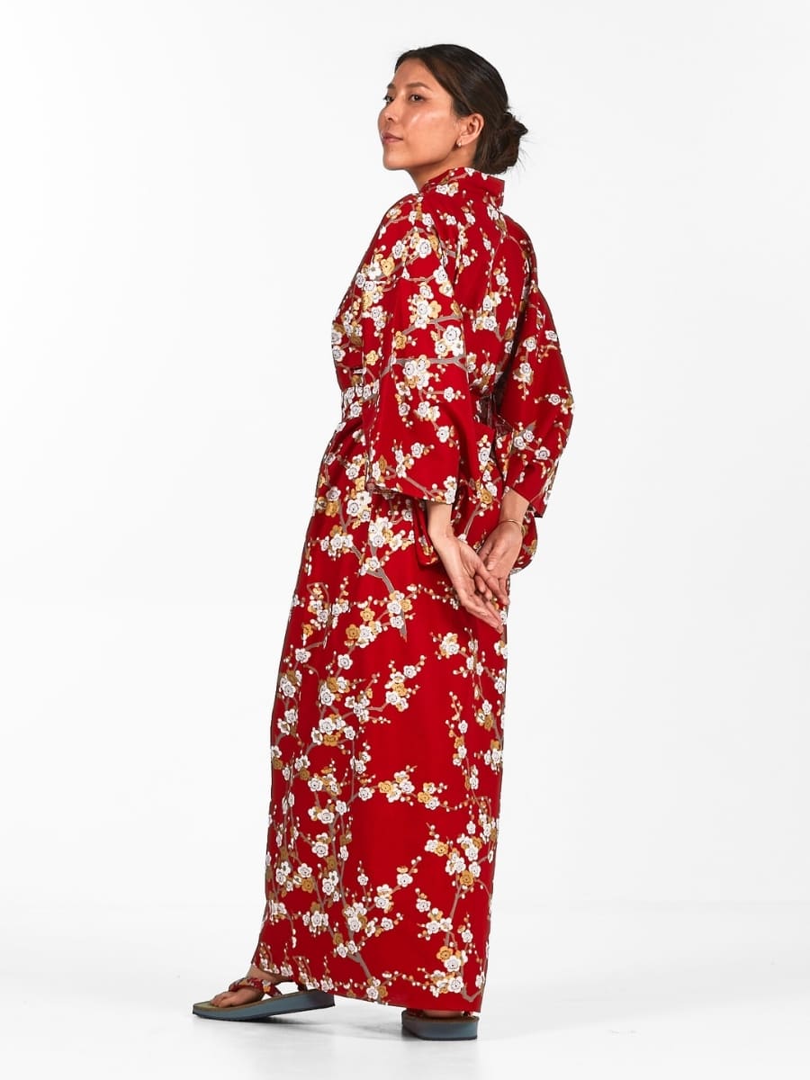 Kimono Shiraume Yukata Mujer