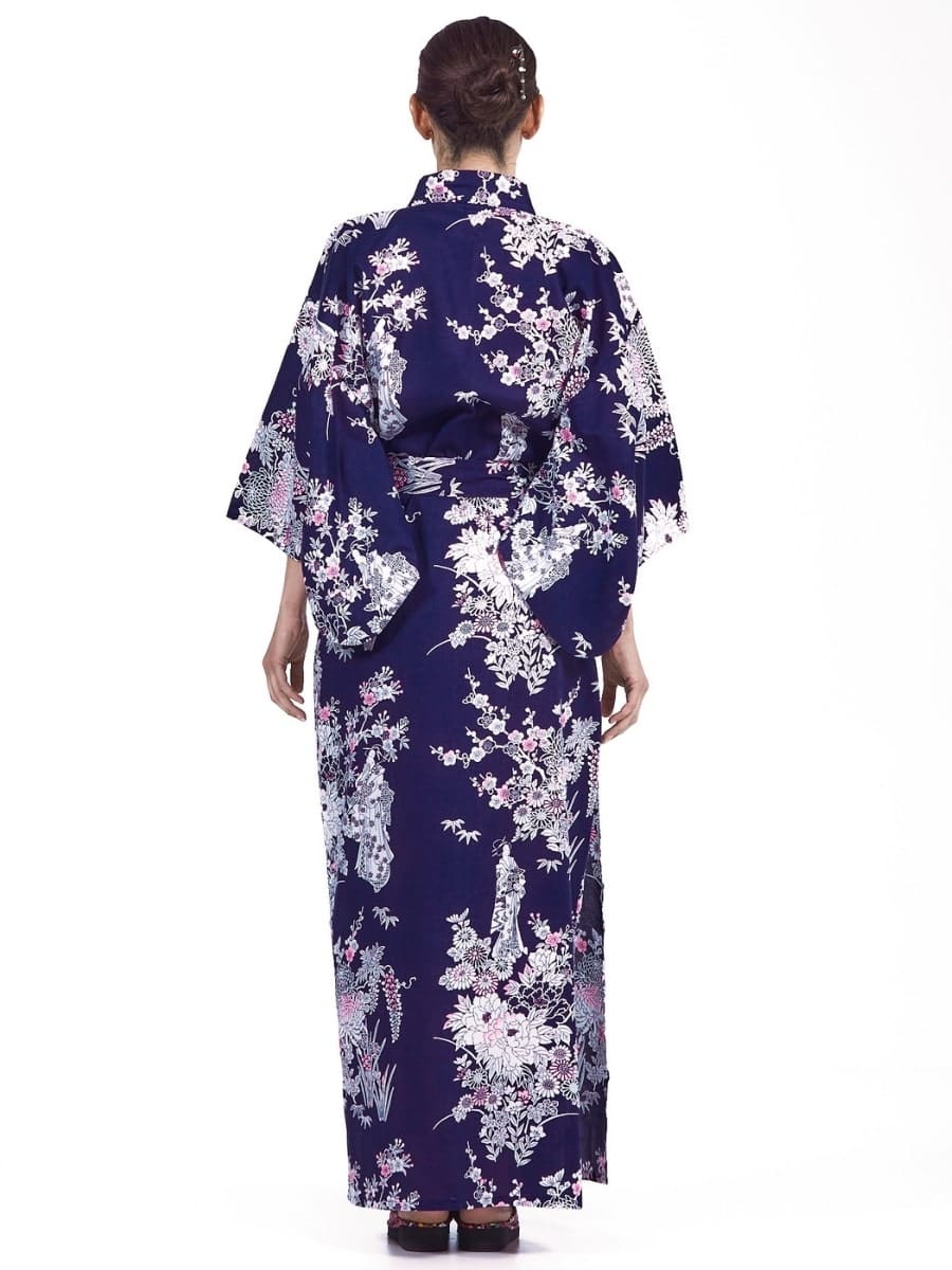 Kimono Yukata Peonía & Geisha Mujer