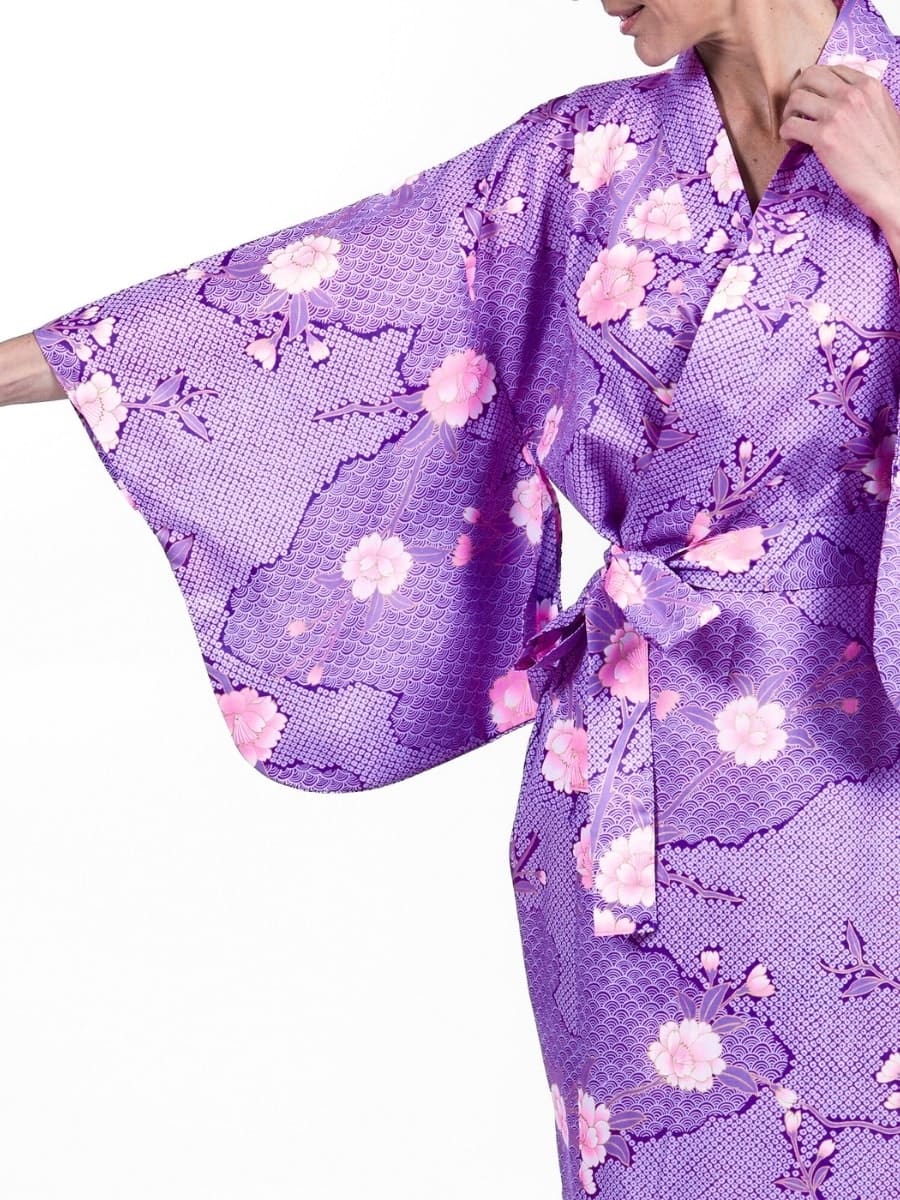 Kimono Yukata Sakura to Kumo Mujer