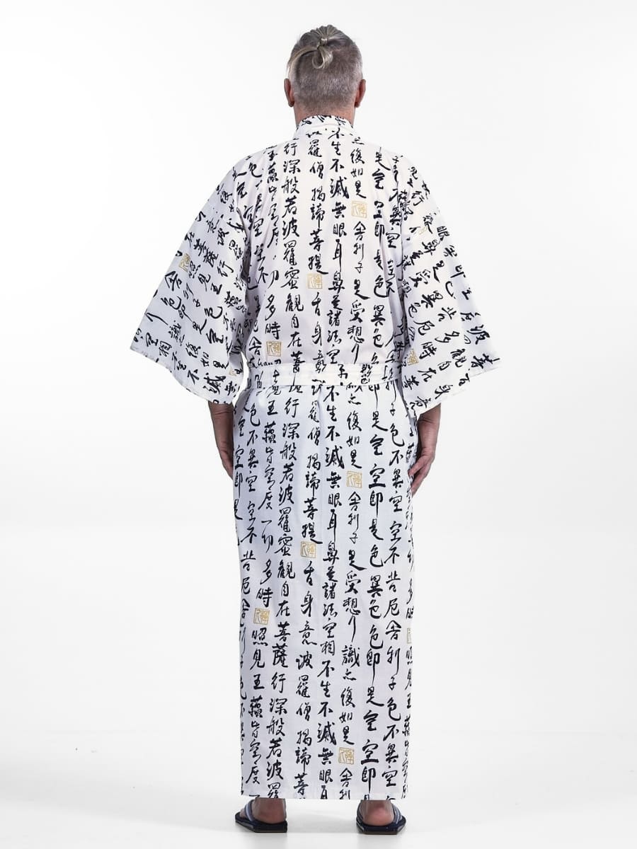 Kimono Yukata Sutra Hannya Hombre