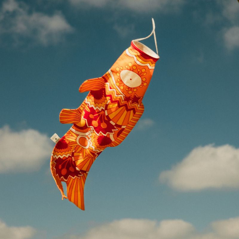 Koinobori Retro Naranja - 70 cm