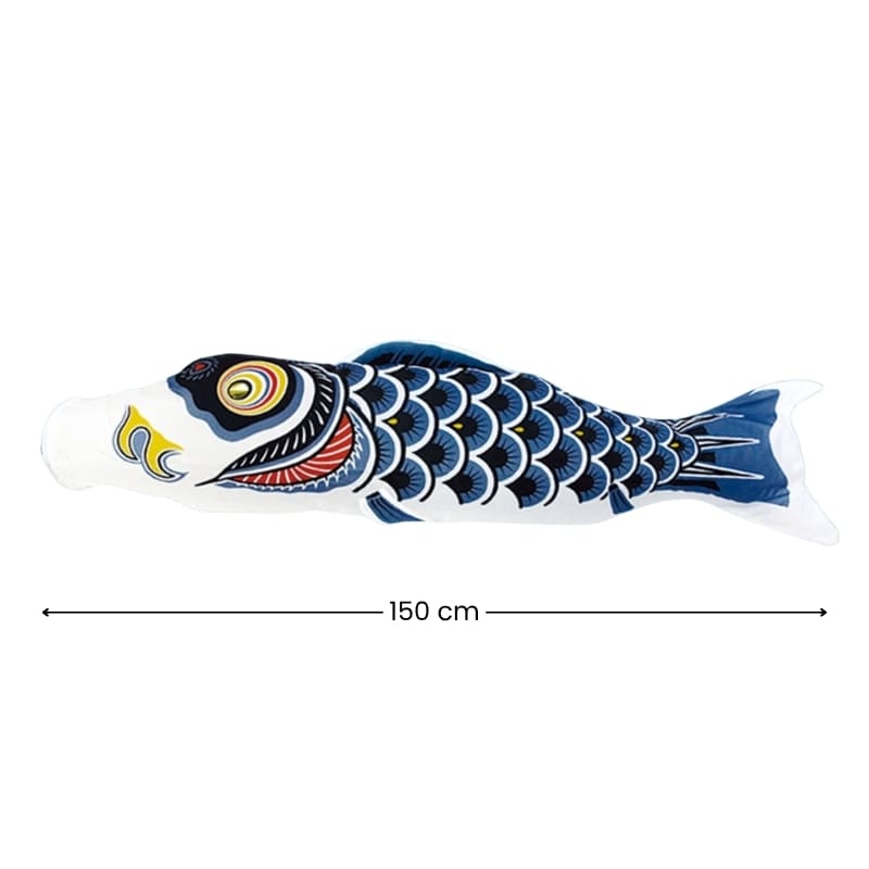 Koinobori Tradicional Japonés Negro - 150 cm