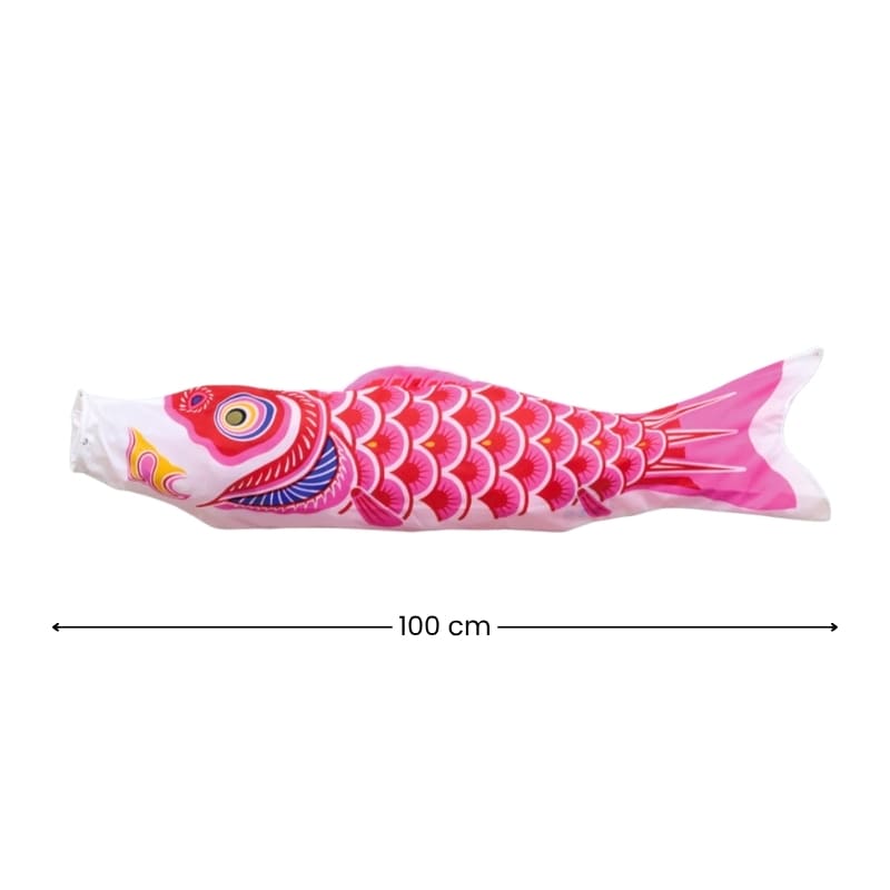 Koinobori Tradicional Japonés Rosa - 100 cm