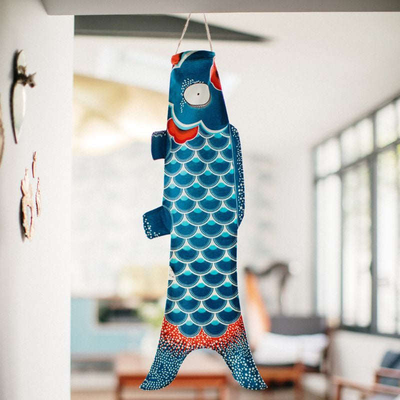 Koinobori Tradicional Azul (S)