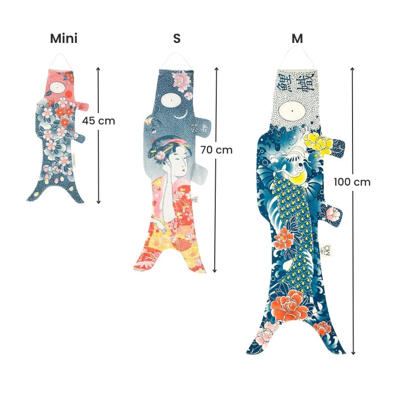 Koinobori Verde y Rosa Mini
