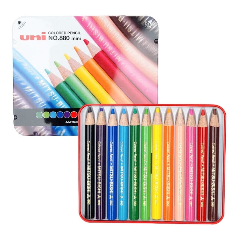 Lápices de Colores Japoneses Uni Mitsubishi 880 Mini