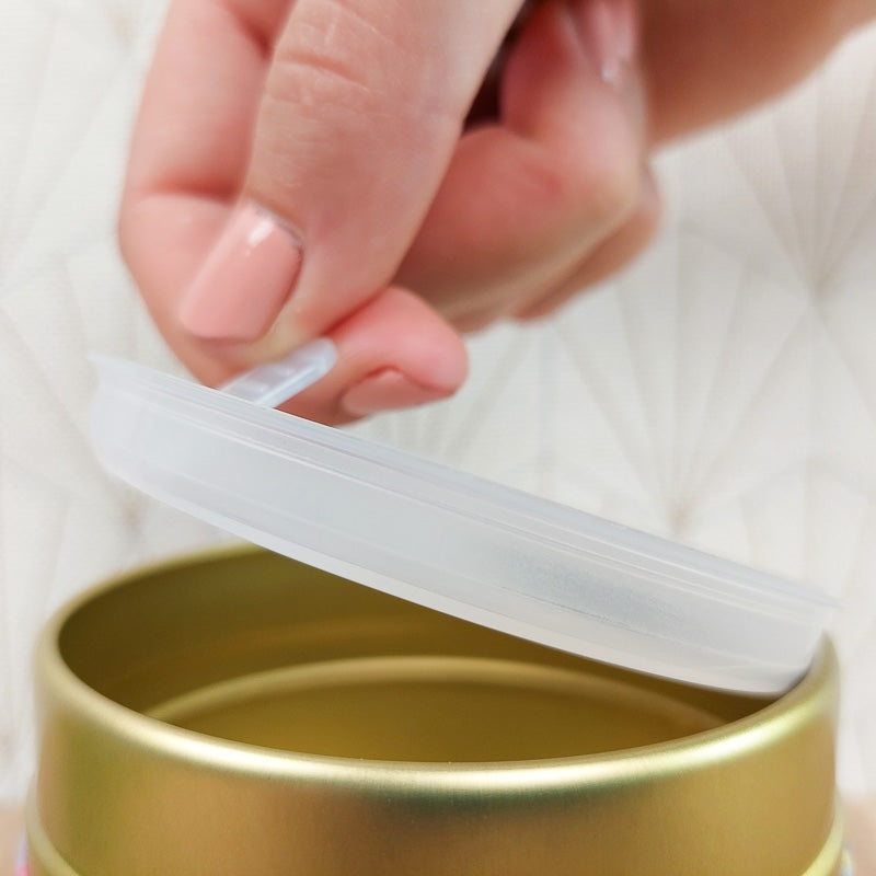 Lata Azul de Metal para Té Flores