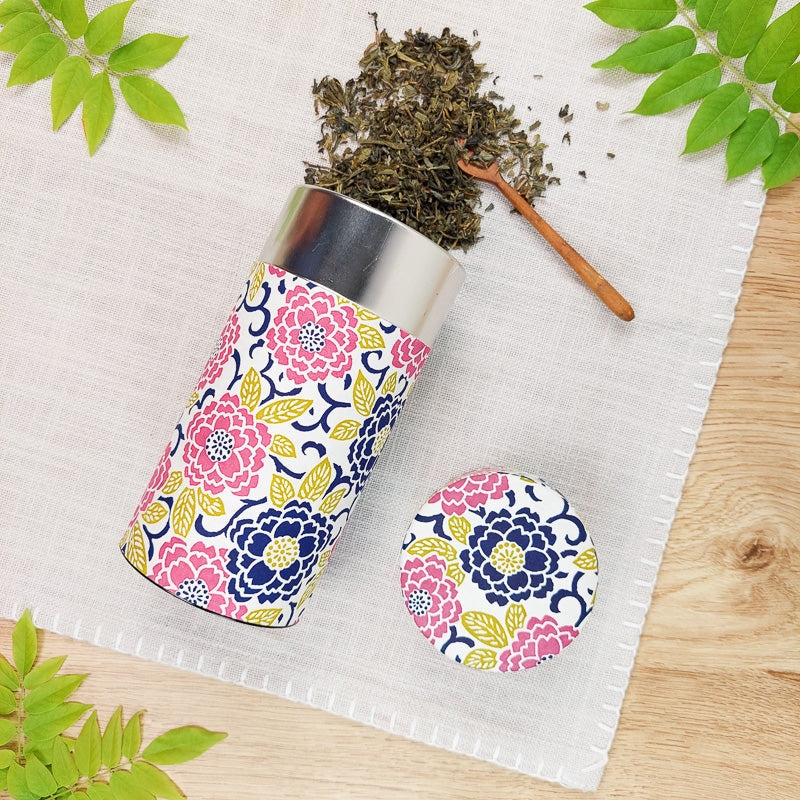 Lata de Té Japonesa Washi Lila