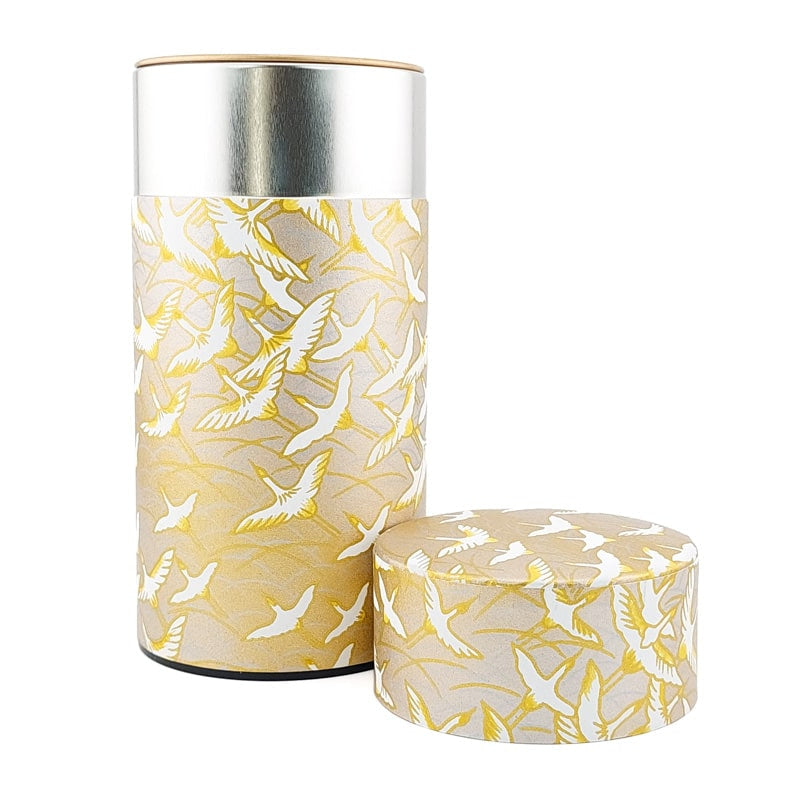 Lata de Té Washi Grulla Gold