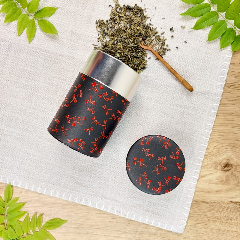 Lata para Té a Granel Negra Libélula
