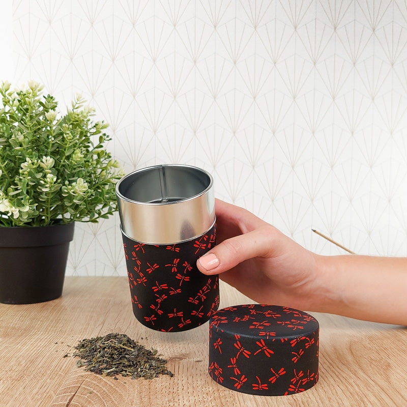 Lata para Té a Granel Negra Libélula