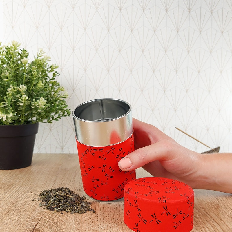 Lata para Té a Granel Roja Libélula