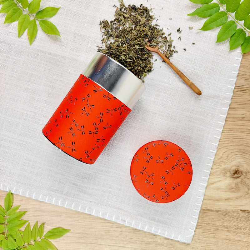 Lata para Té a Granel Roja Libélula