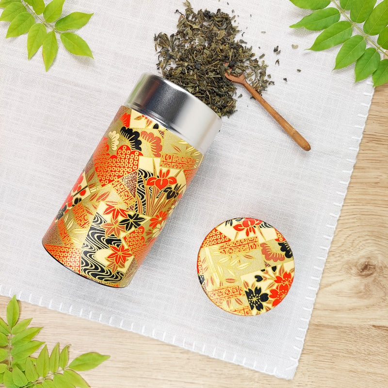 Lata de Té Japonesa Washi Hana