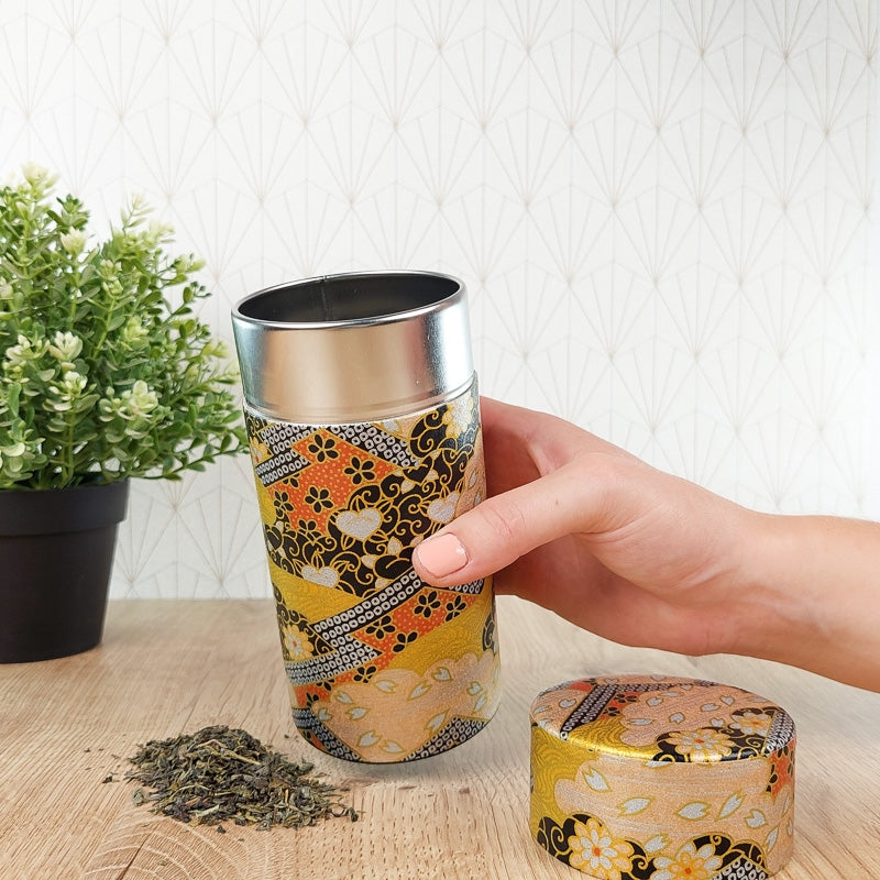 Lata de Té Japonesa Washi Lujo