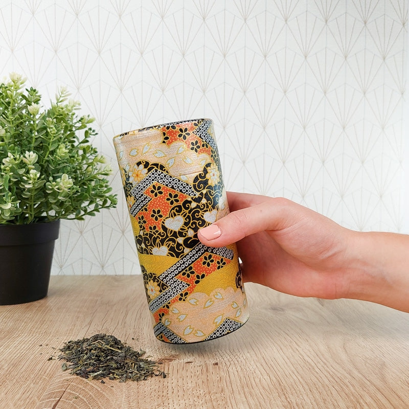 Lata de Té Japonesa Washi Lujo