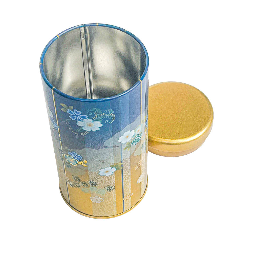 Lata para Té Japonesa - Bokashi Azul